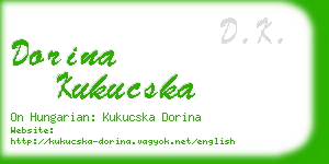 dorina kukucska business card